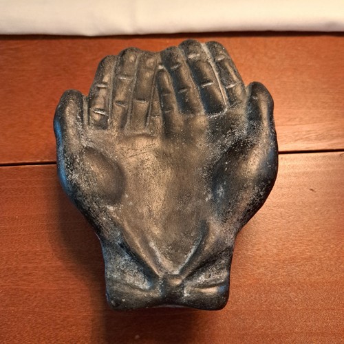 Cast iron cupped hands - iron,