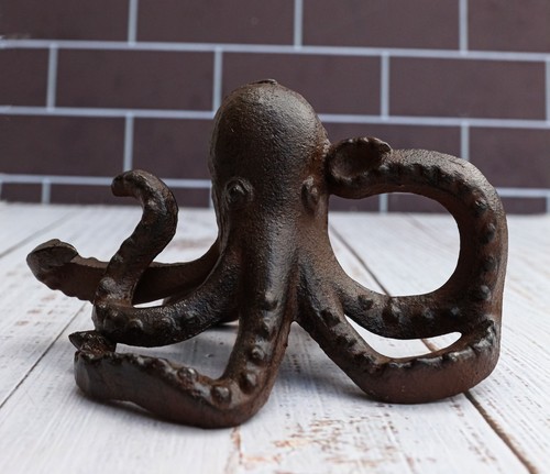 Cast iron nautical sea octopus - iron,